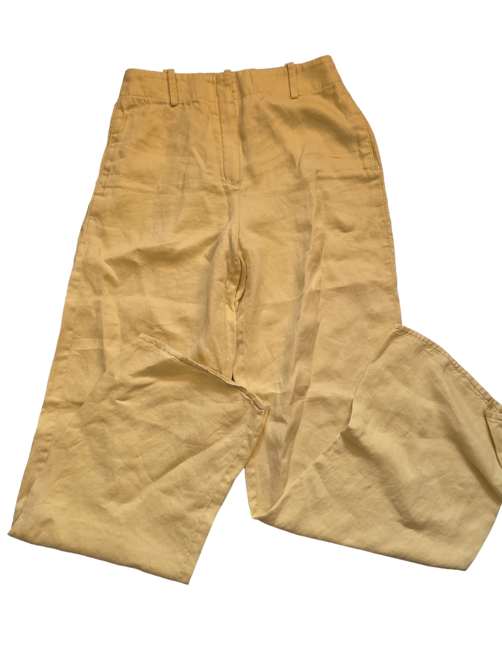Hermes Paris Pale Yellow Chino Pants Size 38 Womens Good Condition